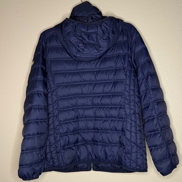 Michael Kors Packable Down Fill Navy Blue Quilted Puffer Jacket Coat - Sz Large - Picture 3 of 15